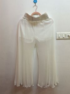White Flowy Palazzo Pants