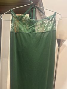 Elegant Green Lace slip dress