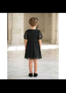Black Lace Party Dress for Girls