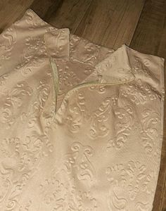 Beige Textured Mini Skirt
