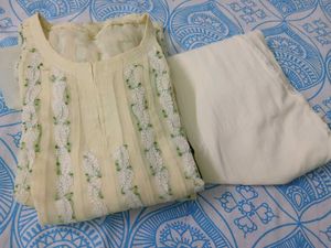 Elegant Chikankari Embroidered Anarkali Set