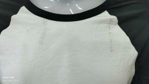 White &amp; Black Baseball Tee
