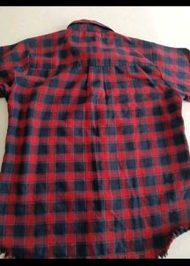 Chic Red Plaid Button-Up Shirt