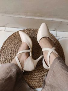 Elegant Nude Strappy Heels