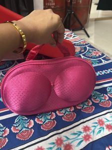 Pink Bra Travel Case