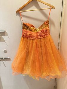 Sparkling Orange Party Dress