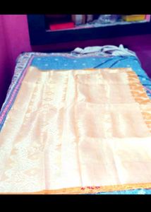 Elegant Orange Silk Saree