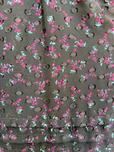 ZARA Sheer Floral Swiss Dot Dress – Size Medium