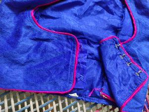 Vibrant Pink &amp; Blue Lehenga Set
