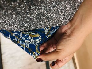 Blue Ethnic Skirt with Intricate Pattern
