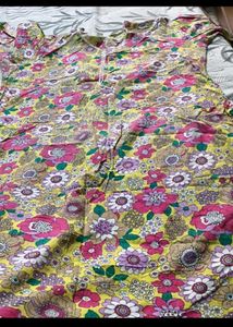 Comfy deepneck Floral Print Kurta