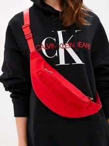Unisex Orginal Calvin Klein Jeans Red Belt Bag