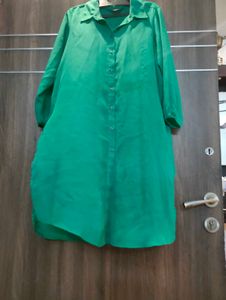 Chic Green Shirt Dress