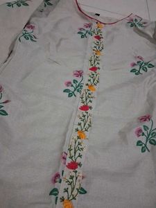 Embroidered Kurta and Pants Set