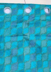 Blue Diamond Pattern Curtain