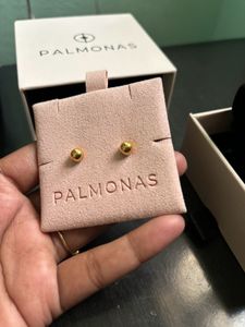 Palmonas Gold Ball Stud Earrings