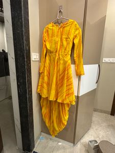 Yellow co-ord set kurti and dhoti