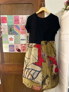 Unique Abstract Print Dress