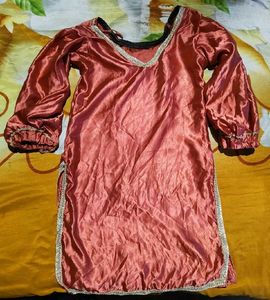 SATIN KURTI &amp; UMBRELLA PALAZZO SET