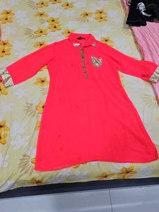 Bright Pink Kurta with Sequins
