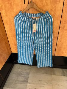 New desi mix Blue & White Printed Palazzo