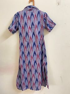 Ikkat Ethnic Tie Up Dress