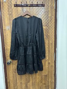 Chic Black Tiered Mini Dress