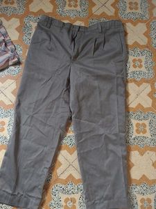 Classic Grey Pleated Trousers