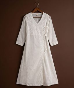 White Angarkha Style Kurti