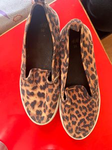 Leopard Print Slip-On Sneakers