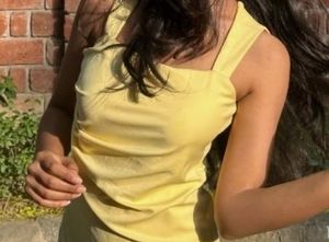Elegant Yellow Ruched Midi Dress