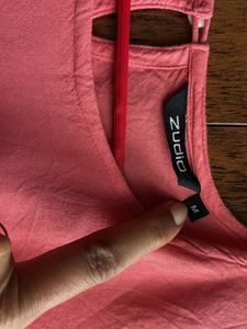 Zudio peach embroidered frock