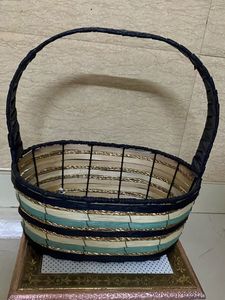Woven Storage Blue Gold Basket