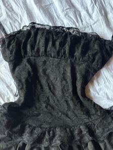 mini off shoulder lace dress