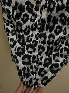 Zebra Print Wrap Top