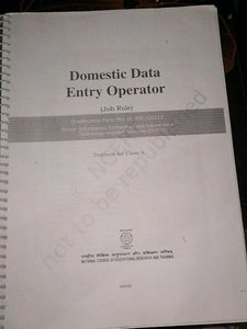 Domestic Data Entry Operator Textbook