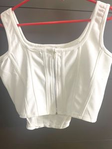 White crop top
