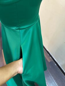 Green High Low Dress (Bust :32-34)