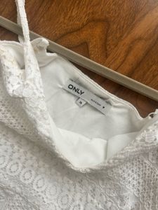 White Lace Mini Dress