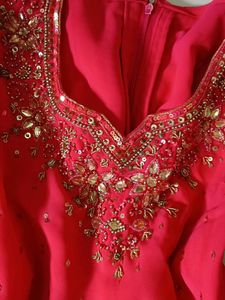 beadedd Pink lehanga only