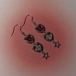 y2k Heart and Star Dangle Earrings (2 pairs)