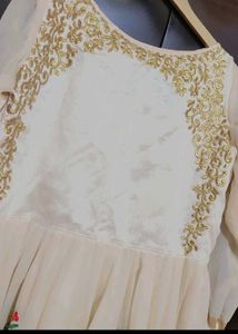 Cream Ethic Gown Multi Floral Print For 36 Bust