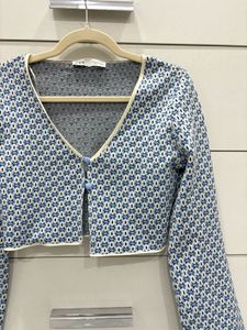 Zara Geometric Pattern Top