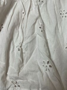 White Eyelet Tunic Top