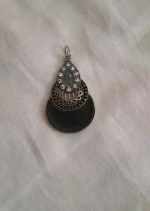 Unique Pendant with leather & gemstones