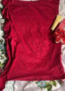 Chic Red One-Shoulder Top
