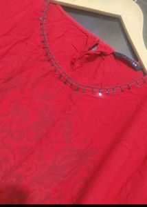 Red Top Tunic For Girl Or Woman 38 Bust