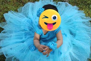 Crocheted Baby First Birthday Frock