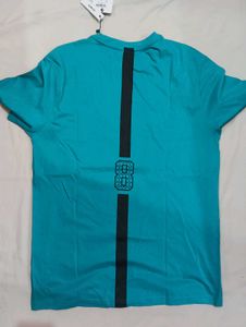 NWT Giordano Men's Teal Graphic Slim Fit T-Shirt (