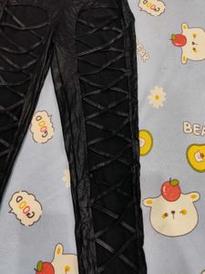 Black Strappy Punk Elastaine Jumpsuit